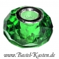 Preview: Großlochperle Kristallschliff mit ca. 4,5 mm Lochdurchmesser emerald  (1 Stück)