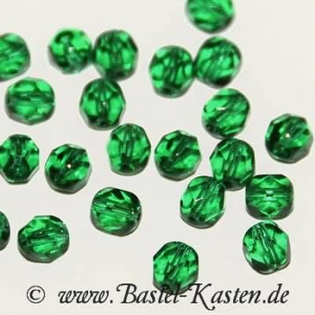 Feuerpolierte Perle 6mm emerald (20 Stück)