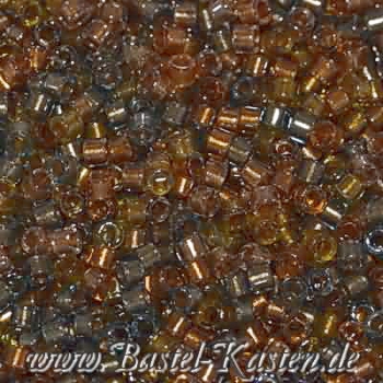 DB-0981 Delicas 11/0 FE sparkle taupe-amber-mix   ca. 7,5 Gramm