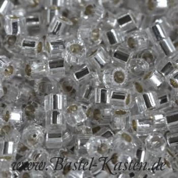 DBC-0041 Delica Hexcut 11/0  crystal silverlined  ca. 7,5 Gramm