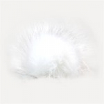 Fellbommel aus Kunstfell weiß 50 ca. 9 cm (1 Stück)