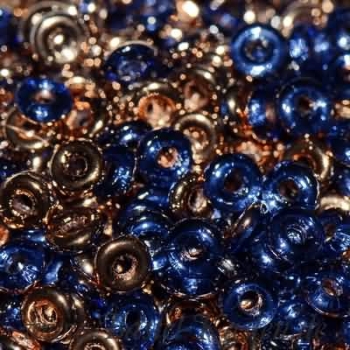 O-Beads 3,8mm x 1mm sapphire capri gold (5 Gramm)