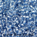 Rocailles 2mm jeansblau silbereinzug (ca. 17gr)