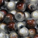 Miracle Beads braun-wei� 8 mm  (20 St�ck)