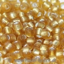 Rocailles 2mm hellbraun silbereinzug (ca. 17gr)
