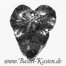 Metallanh�nger Blatt versilbert geschw�rzt ca. 33mm (1 St�ck)