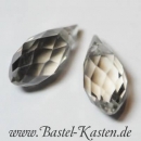 Glasschliff-Tropfen 12 x 6 mm silvershade (10 St�ck)
