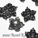 Perlkappe 5er Bl�te versilbert geschw�rzt ca. 11mm (1 St�ck)