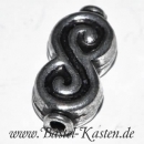 Metallzwischenteil  8er Schn�rkel versilbert geschw�rzt ca. 18mm (1 St�ck)