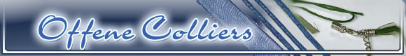 offene Colliers - Satinband - gewachste Baumwolle mit Karabiner und Verlängerungskettchen