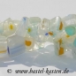 Preview: Millefiori-Chips auf Strang ca.19cm weiss