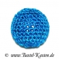 Preview: Häkelperle 22mm petrolblau (1 Stück)