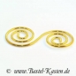 Preview: Doppel Spirale goldfarben  ca. 60mm x 28mm (1 Stück)