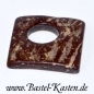 Preview: Scheibe quadratisch aus Kokosnussschale dunkelbraun ca. 28 mm (1 Stück)