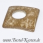 Preview: Scheibe quadratisch aus Kokosnussschale natur ca. 28 mm (1 Stück)
