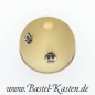 Preview: Polaris-Perle mit Straßsteinen 10mm  matt beige (1 Stück)