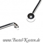 Preview: Armreif versilbert mit abschraubbarer Kugel, ca. 18cm (1 Stück)