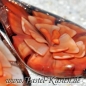 Preview: Glasanhänger Tropfen 3D Blüte rot-orange (1 Stück)