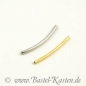 Preview: Metallröhrchen gebogen 1mm x 25mm silberfarben (1 Stück)