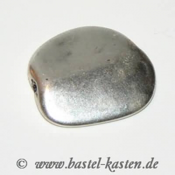Metallzwischenteil Nuggetform flach ca. 20mm altsilber (1 Stück)