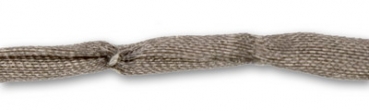 Habotai Seidenband  110cm  Durchmesser 3mm  grau (1 Stück)