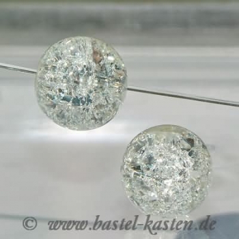 Crackle-Beads 12mm crystal (10 Stück)