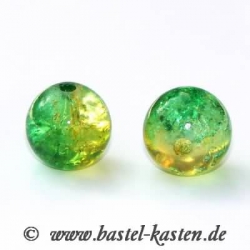 Crackle Beads 10mm gelb grün (10 Stück)