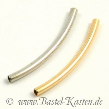 Preview: Metallröhrchen gebogen 2,5mm x 35mm silberfarben (1 Stück)