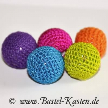 Preview: Häkelperle 20mm orange (1 Stück)