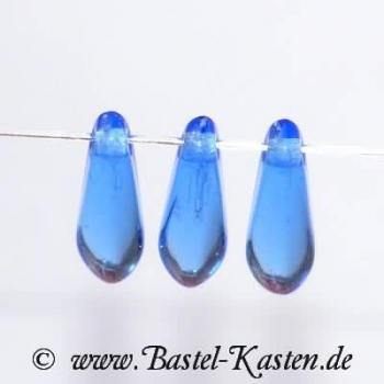 Glastropfen  11mm blau (20 Stück)