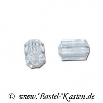 Acrylschliffperle ca. 10 x 6 mm kristallklar (5 Stück)