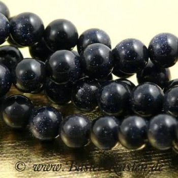 Halbedelsteine Perlen ca. 6 mm blue sandstone (10 Stück)