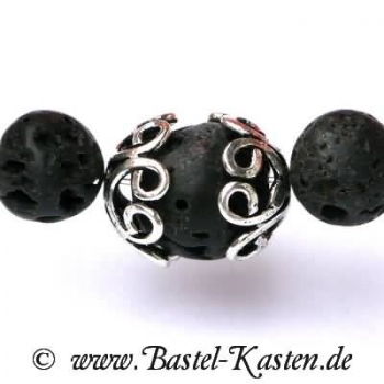 Preview: Perlkappe Echt Silber 8,5 x 4,5 mm (1 Stück)