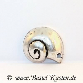 Metallanhänger Schnecke altsilber (1 Stück)