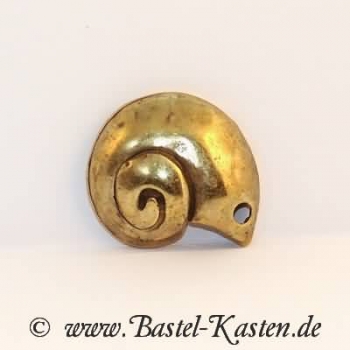 Metallanhänger Schnecke messing antik (1 Stück)