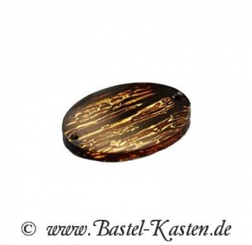 Preview: Acryl-Oval groß braun ca. 40 x 30mm<br>1 Stück