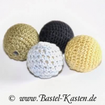 Preview: Häkelperle 22mm beige (1 Stück)