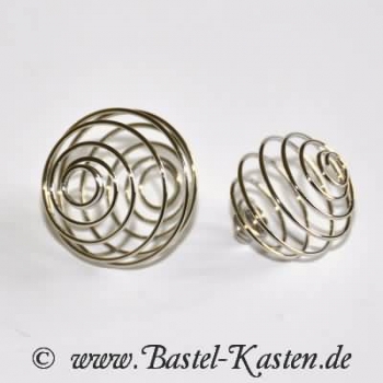 Preview: Kugel Spirale ca. 20mm  silberfarben (1 Stück)