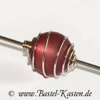 Preview: Kugel Spirale ca. 20mm  silberfarben (1 Stück)