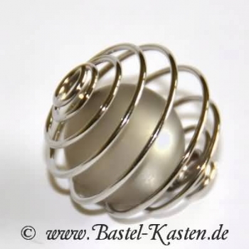 Preview: Kugel Spirale ca. 20mm  silberfarben (1 Stück)