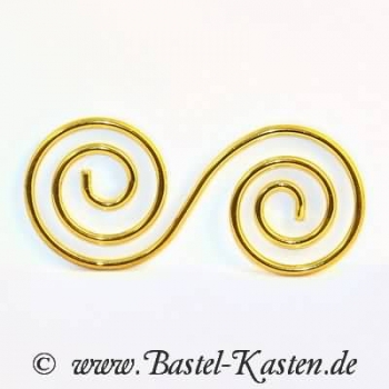 Doppel Spirale goldfarben  ca. 60mm x 28mm (1 Stück)