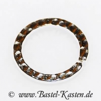 Kettenglied offen Ring gehämmert silberfarben ca. 42mm (1 Stück)