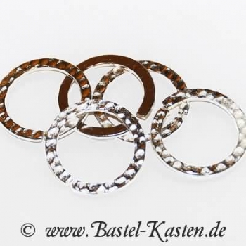 Preview: Kettenglied offen Ring gehämmert goldfarben ca. 27mm (1 Stück)