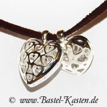 Preview: Filigran Anhänger  Herzform goldfarben (1 Stück)