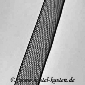 Organzaband 10 mm breit schwarz (1 Meter)