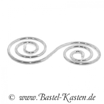 Preview: Doppel Spirale silberfarben ca. 60mm x 28mm (1 Stück)