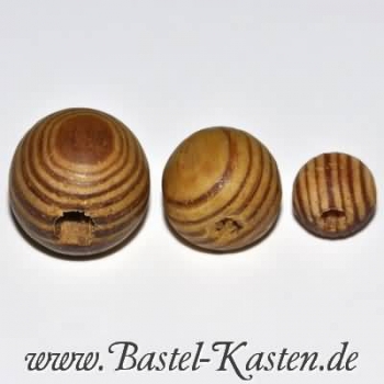 Preview: Holzperlen Kugel gemasert ca. 11mm (20 Stück)
