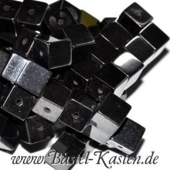 Preview: Magnetperlen Würfel 6mm x 6mm hämatit (10 Stück)