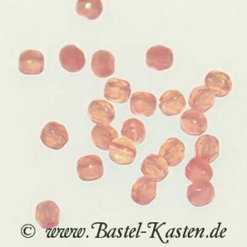 Feuerpolierte Perle 4mm rosa opal (50 Stück)