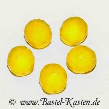 Feuerpolierte Perle 10mm yellow opaque (5 Stück)
